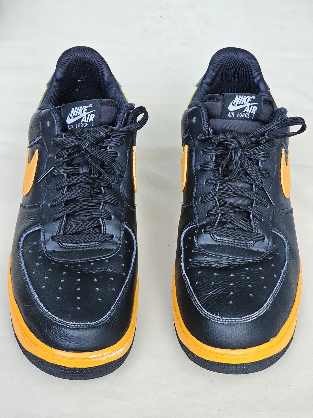 👟 Nike Air Force 1 Low ’07 LV8 Black Orange Yellow Men’s 15